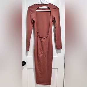 Zara open back dress small